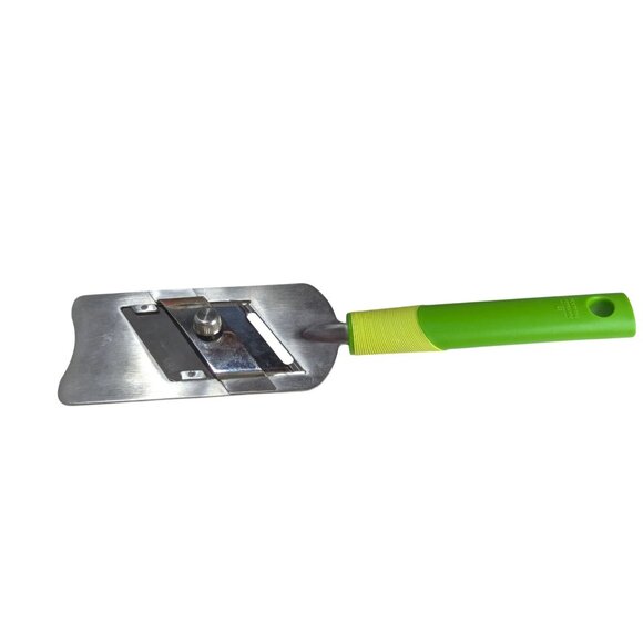 Kuhn Rikon Switzerland Cheese Slicer With Green Handle & Stainless Steel Blade - Picture 3 of 4